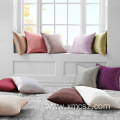 Solid Color Satin Silk Pillowcase Cushion Cover